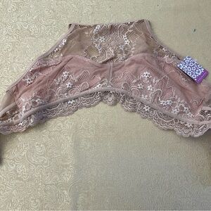 ANEMONE Blush Halter Neck Lace Bralette